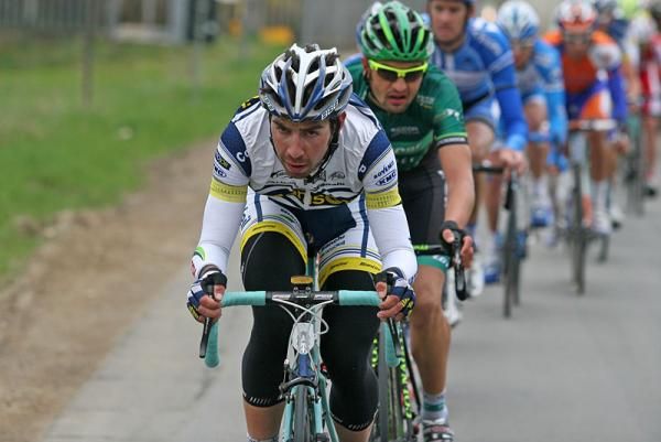 A Vacansoleil rider at the front.