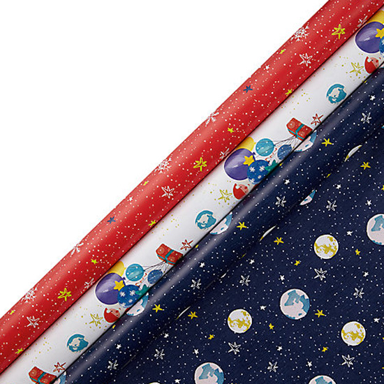 gifts wrap in red white blue designed roll