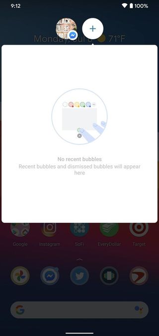 Chat bubble settings in Android 11