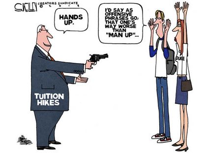 Editorial cartoon college tuition costs