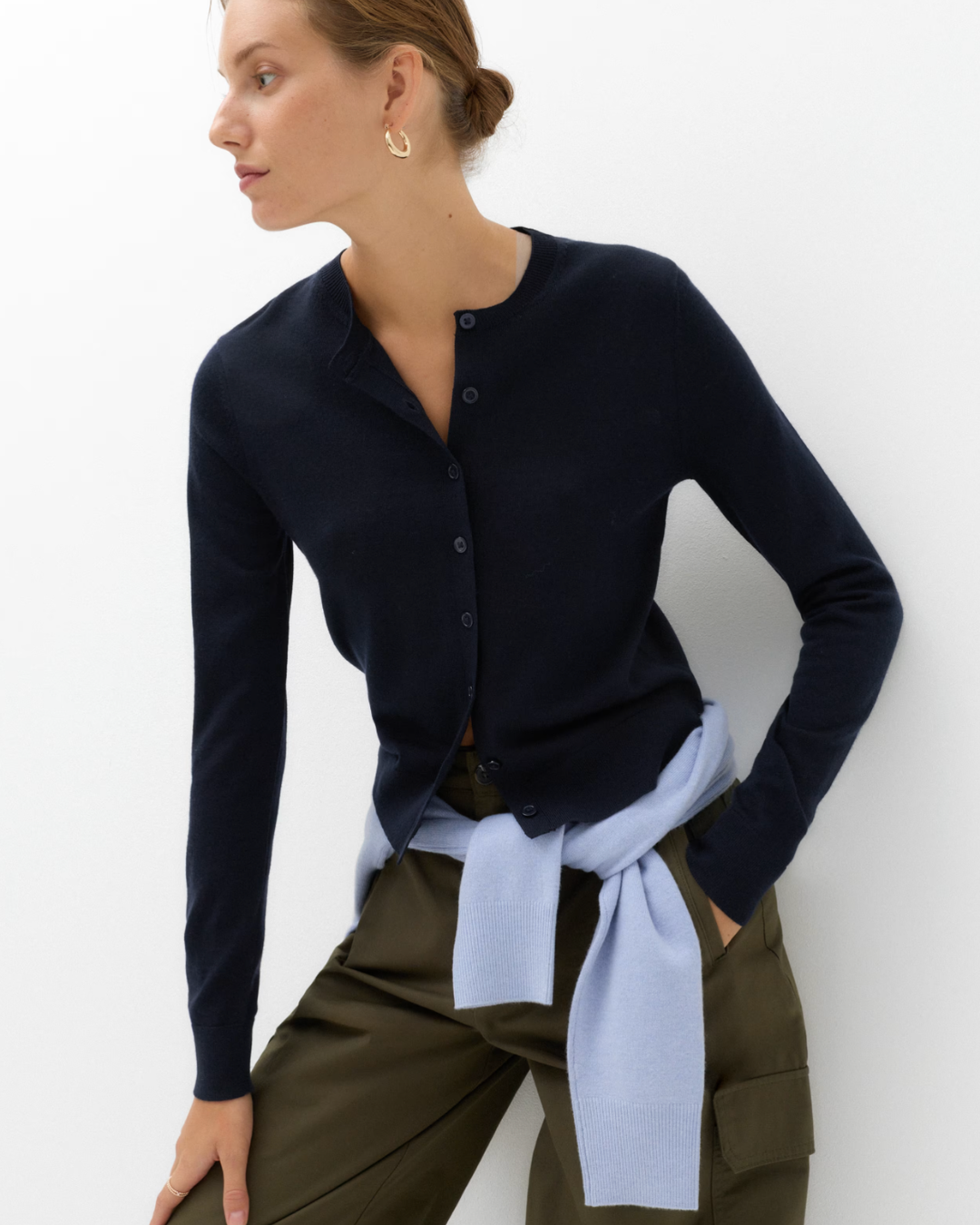 M&amp;amp;S, Pure Merino Wool Crew Neck Cardigan