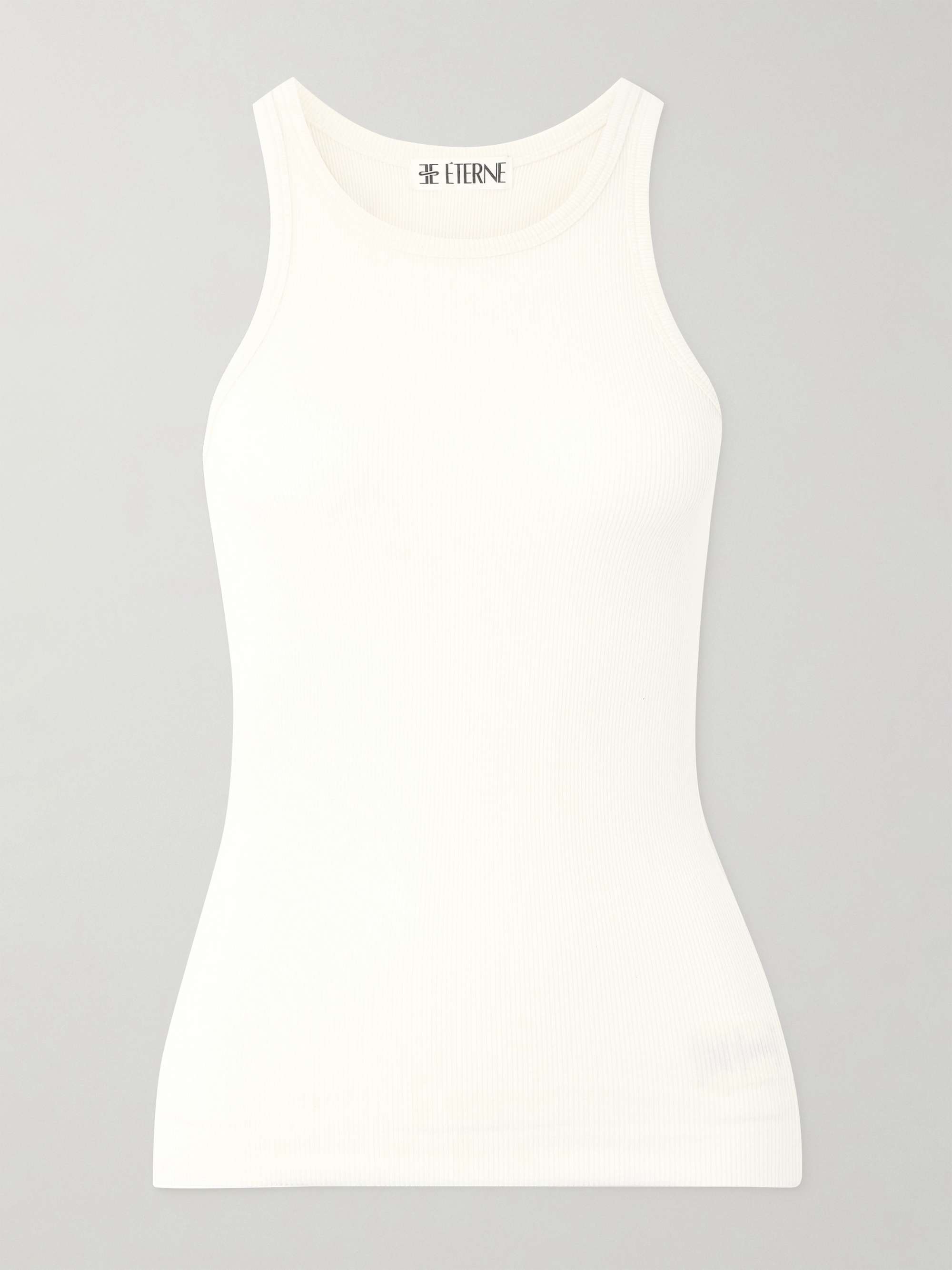 Ribbed Stretch-Jersey Tank