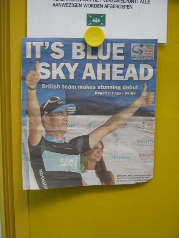 The mechanics remember Team Sky's first win in Australia