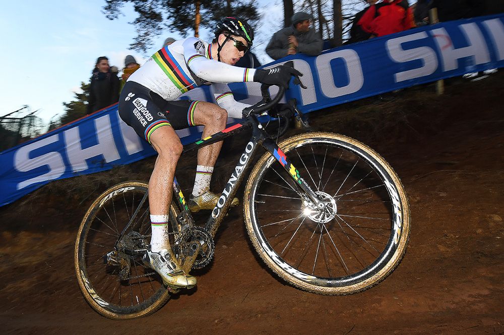 Wout Van Aert on his way to winning the 2016 Zolder World Cup