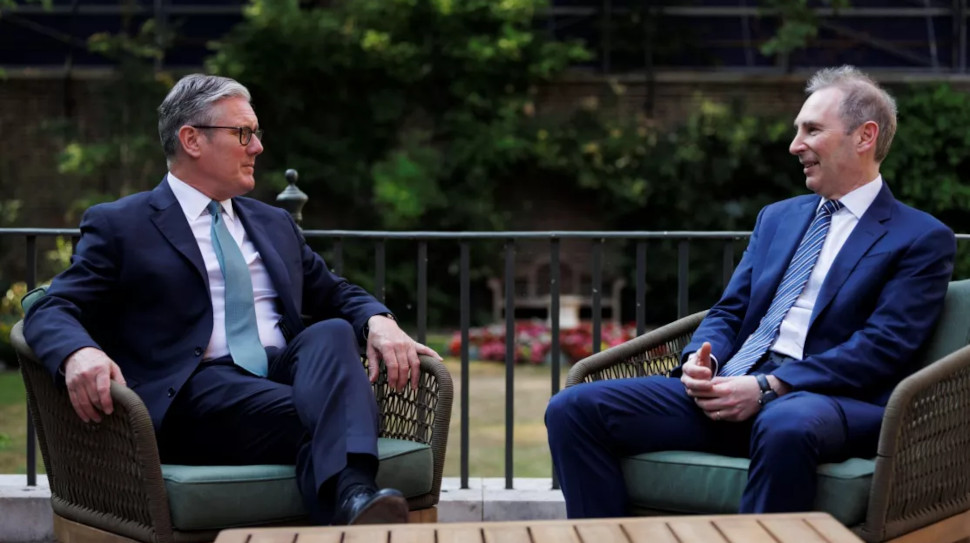 UK Prime Minister Sir Keir Starmer and Amazon CEO Andy Jassy