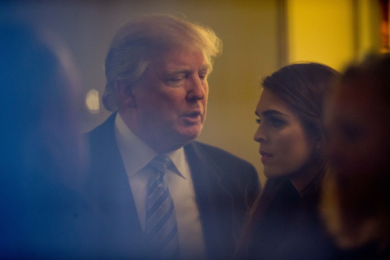 President Donald Trump and Hope Hicks. 