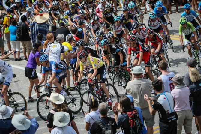 The yellow jersey on today's KOM.