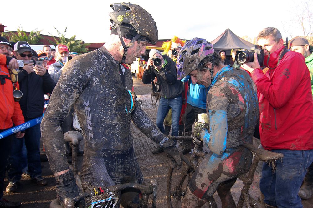 Sven Nys and Adam Craig took the top two spots Sunday at the SSCXWC 2016 in Portland. Craig won his fifth consecutive title.
