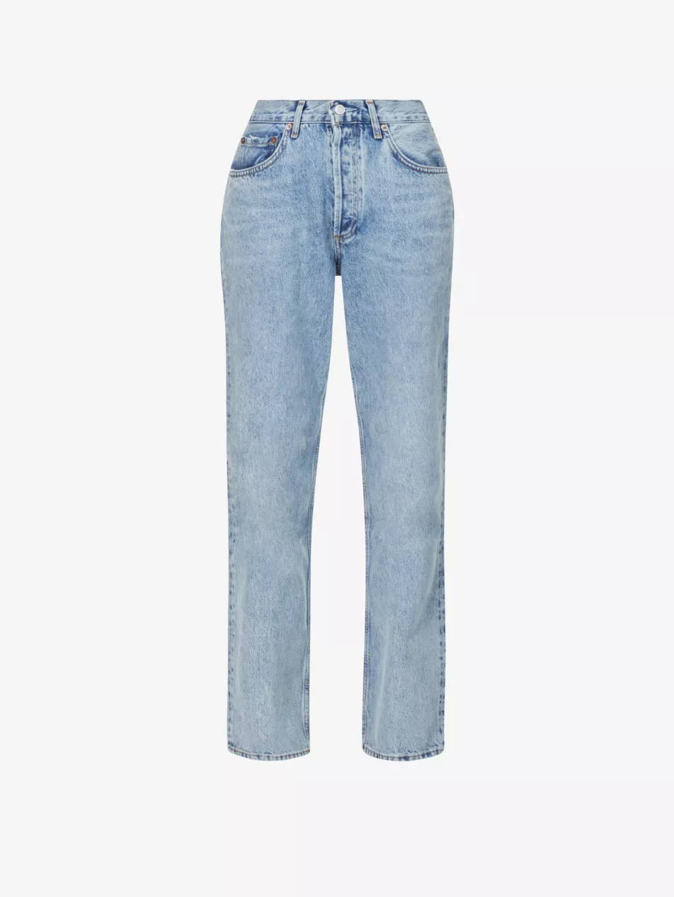 Lana Straight-Leg Mid-Rise Organic-Cotton Denim Jeans
