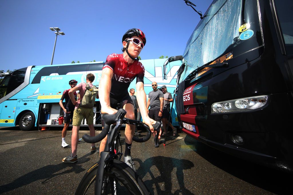 Geraint Thomas (Ineos) on the Tour de France rest day in N&icirc;mes.