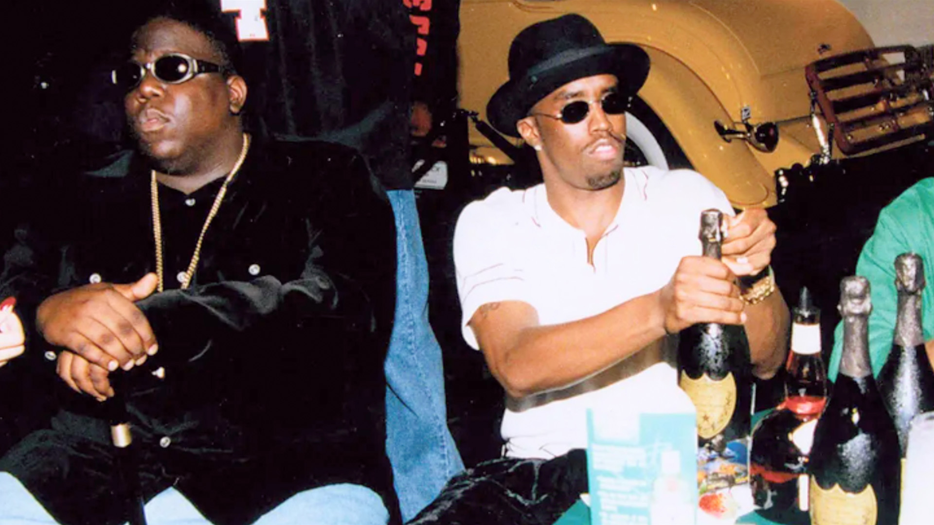 (L to R) Christopher Wallace, The Notorious B.I.G. and Sean Combs.