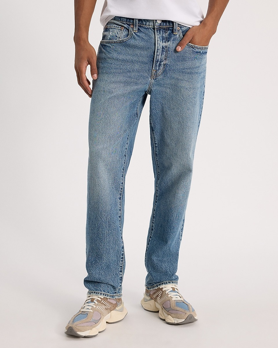 Express, Loose Medium Wash Stretch Jeans