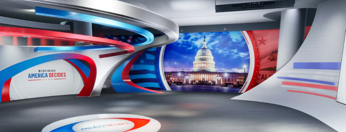 CBS News and Stations virtual set for election coverage