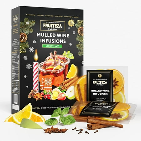Mulled Wine Kit - Mulling Spices for Wine and Apple Cider - Mulled Wine Spice Gift Box Set - Immune System Support Glogg Mulled Drink - Gluhwein Spice Bags Hot Wine Cocktail 30 Cups (christmas)