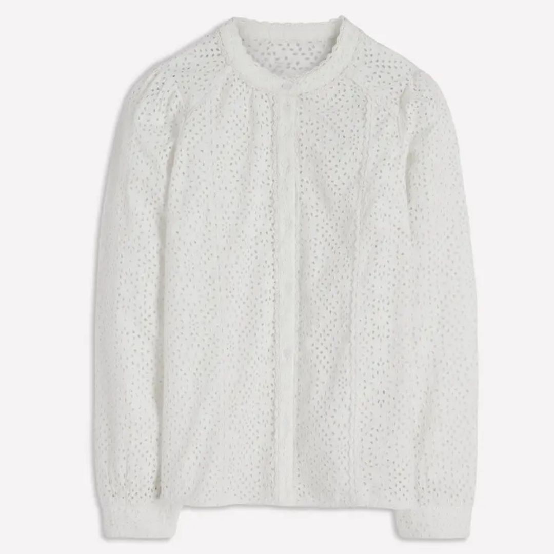 Boden Trim Insert Broderie Top