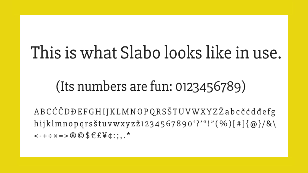 Best free fonts: Slabo