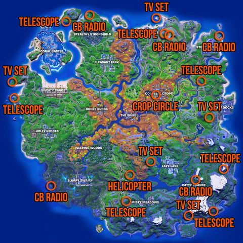 Where Are All The Cb Radios In Fortnite Battle Royale Fortnite Foreshadowing Quests Guide Gamesradar