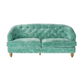 The Pioneer Woman Laurel Tufted Sofa, Teal Velvet, 79.53 in