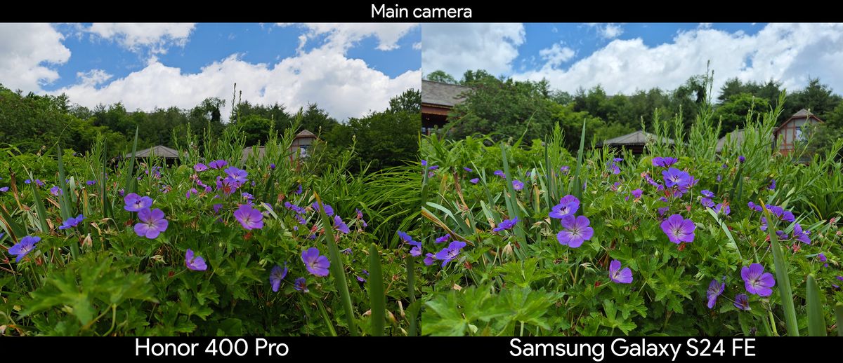 Daylight camera samples comparing the Honor 400 Pro to the Samsung Galaxy S24 FE