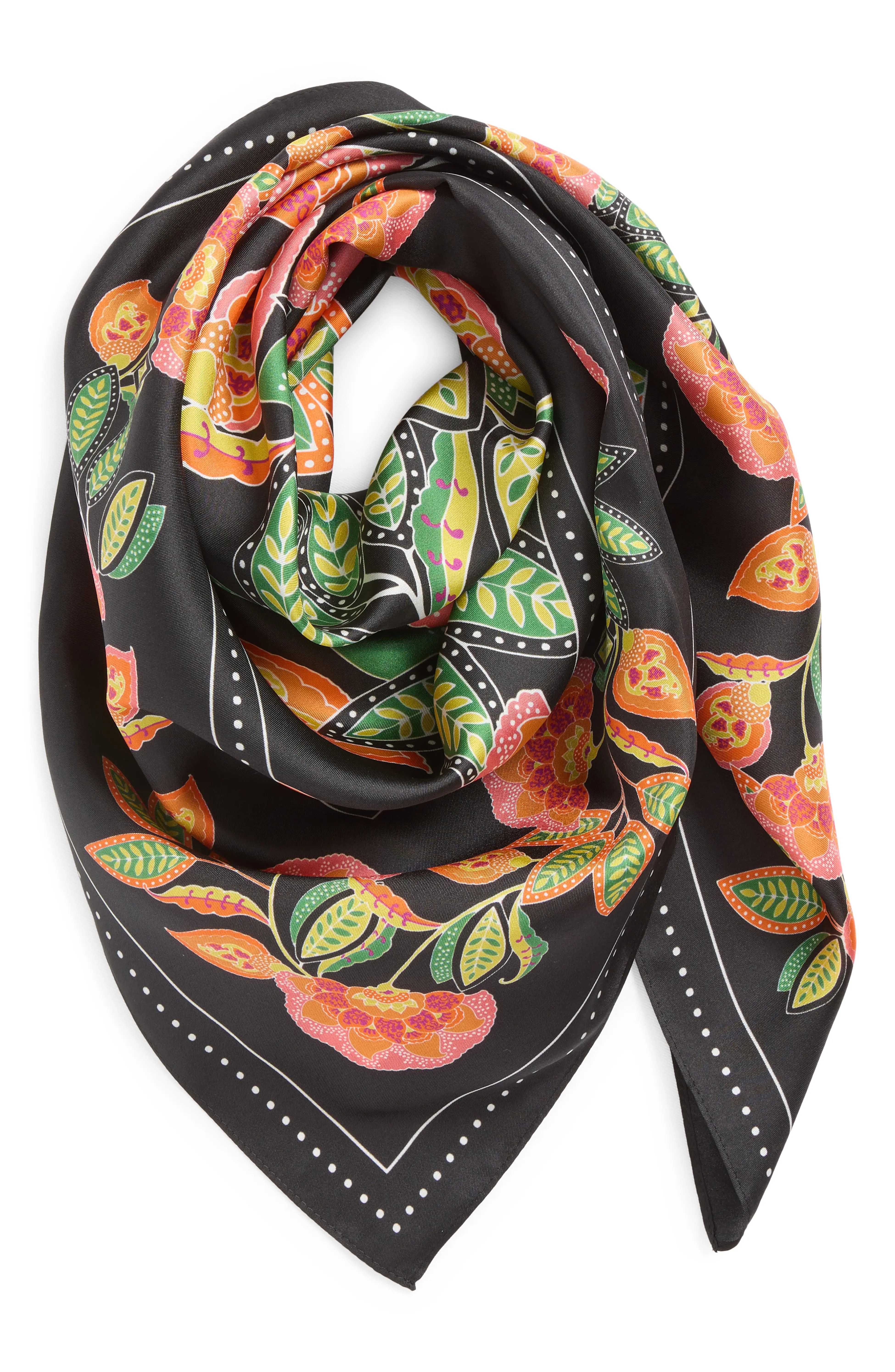 Nordstrom, Botanical Print Square Silk Scarf