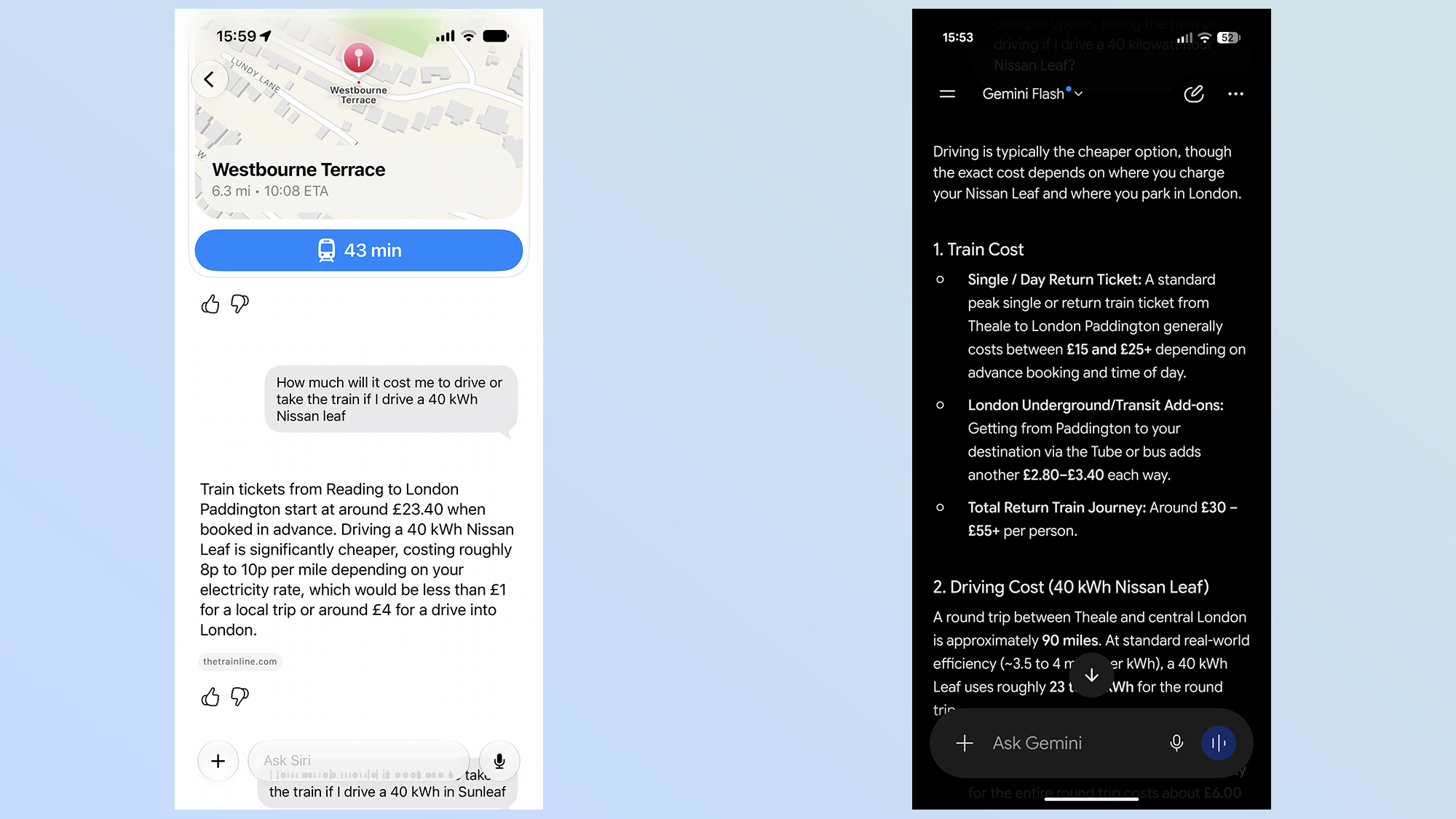 siri vs gemini questions and answers
