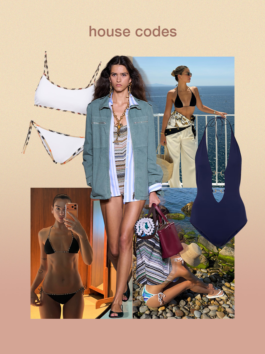 swimsuit trends for 2026: the trend house code with various women posing in bikinis