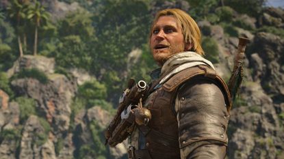 Assassin's Creed Black Flag Resynced reveal screenshot shows Edward Kenway smiling.