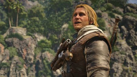 Assassin's Creed Black Flag Resynced reveal screenshot shows Edward Kenway smiling.