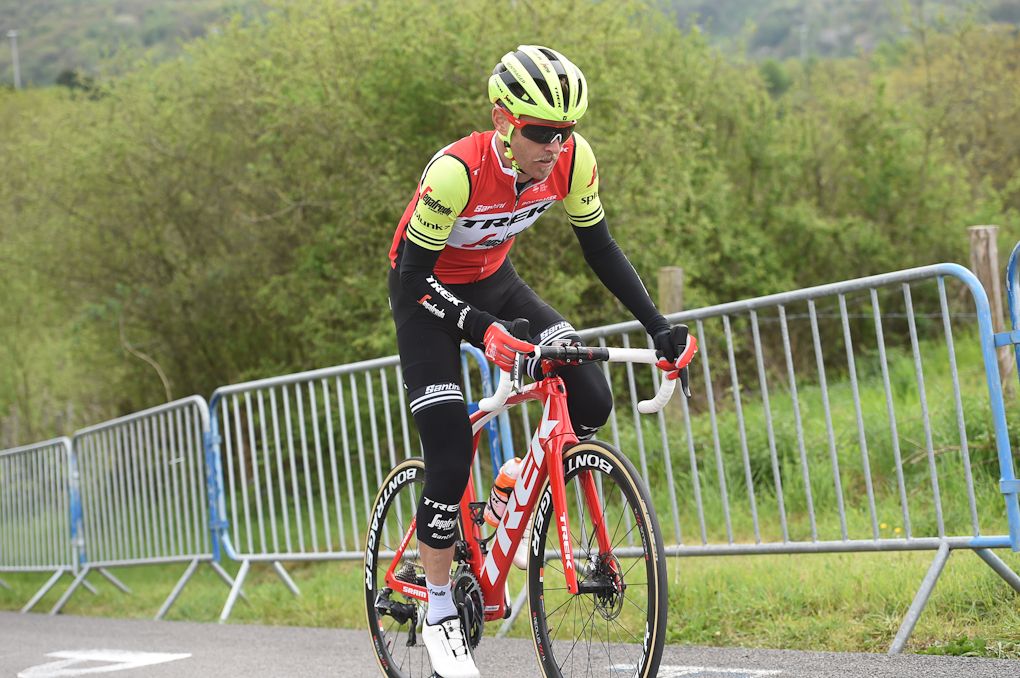 Peter Stetina (Trek-Segafredo) gets some kilometres in before Sunday's Liege-Bastogne-Liege