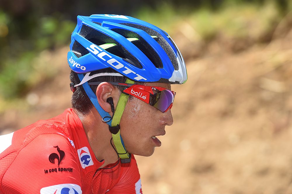 Esteban Chaves (Orica GreenEdge) in red