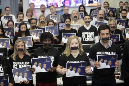 Journalists protest jailing of Al Jazeera reproters