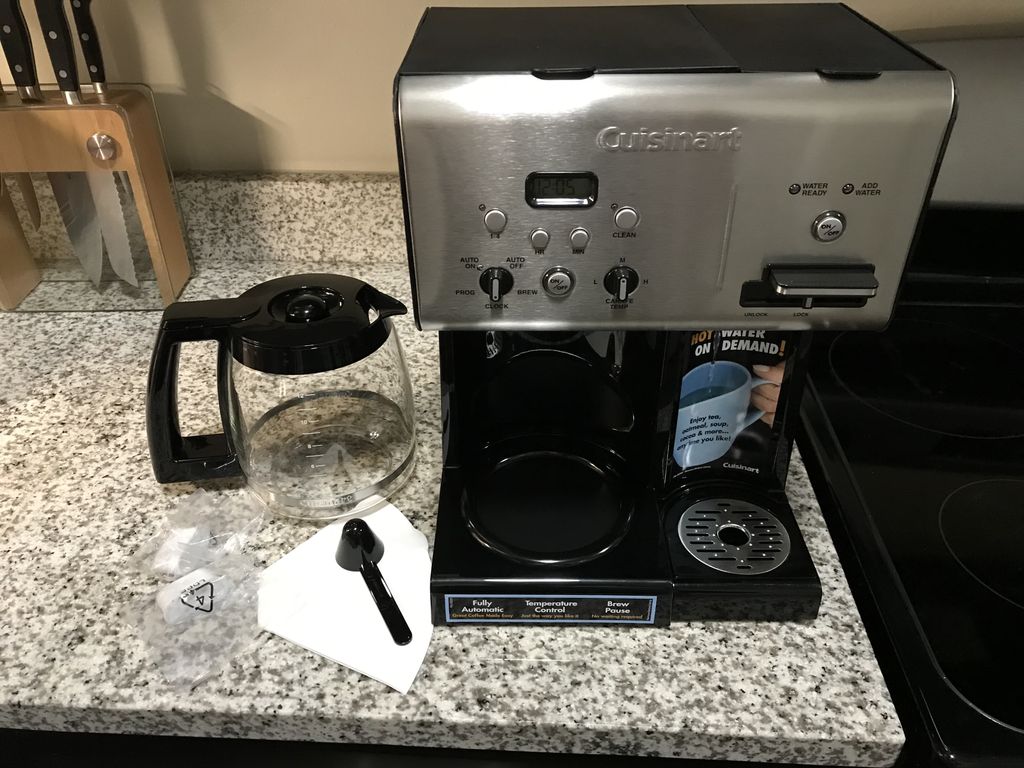 Cuisinart Coffee Plus 12Cup Programmable Coffeemaker Plus Hot Water