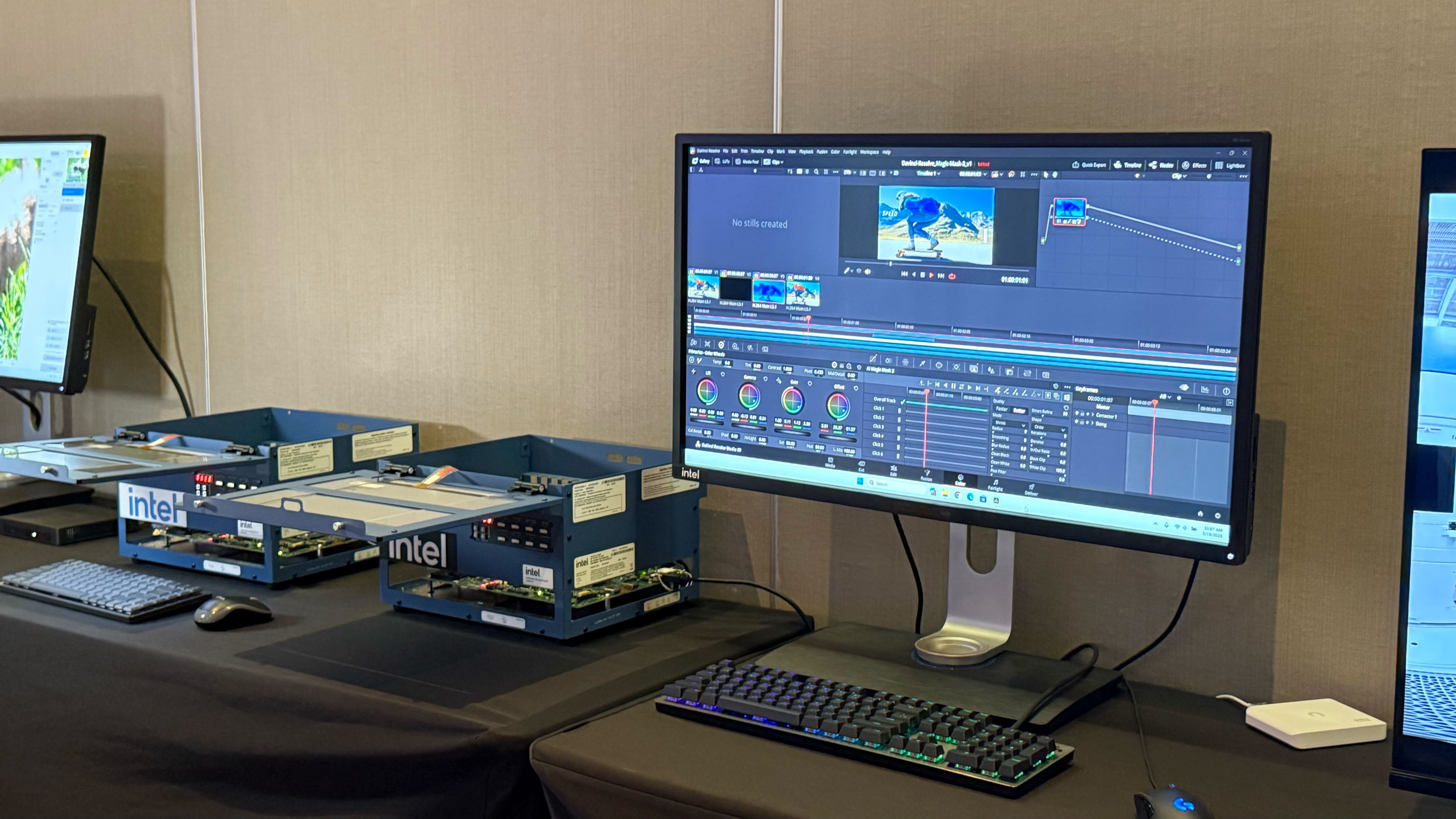 Intel demos the Panther Lake mobile chipset at Computex in Taipei.