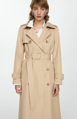 Cotton Blend Trench Coat