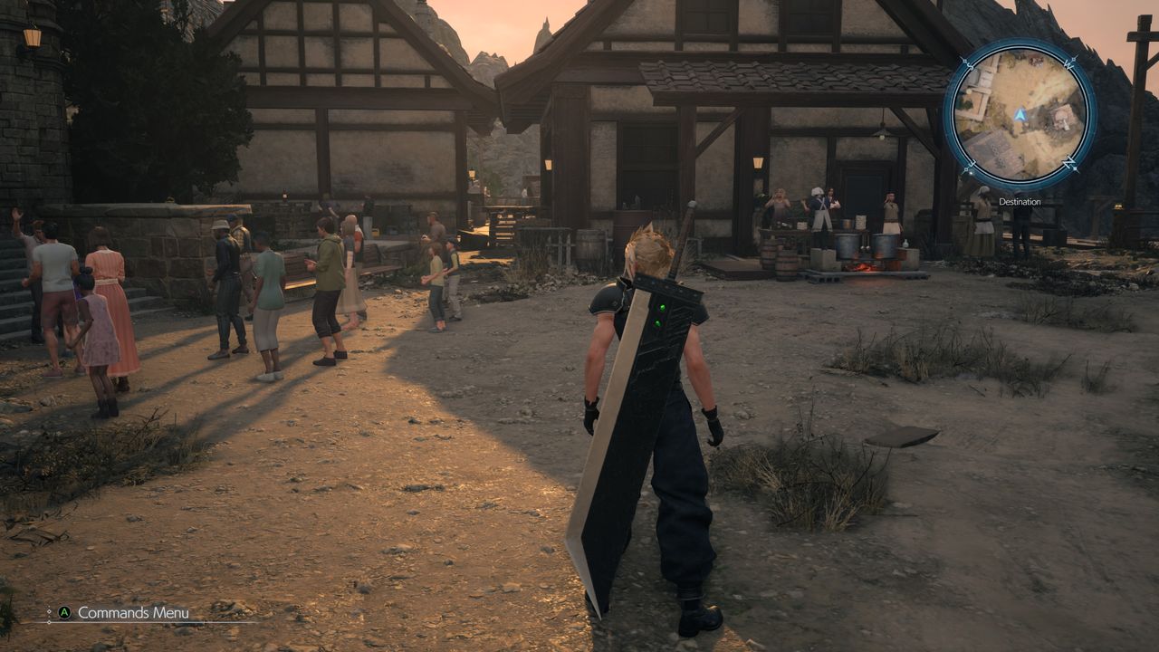 A screenshot of Final Fantasy 7 Rebirth PC version, using the game's Medium quality preset