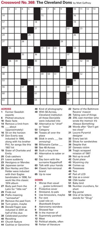 Crossword puzzle