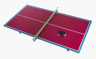 A tennis-court printed table