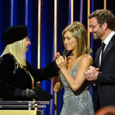 Barbra Streisand, Jennifer Aniston, Bradley Cooper at the 2024 SAG Awards