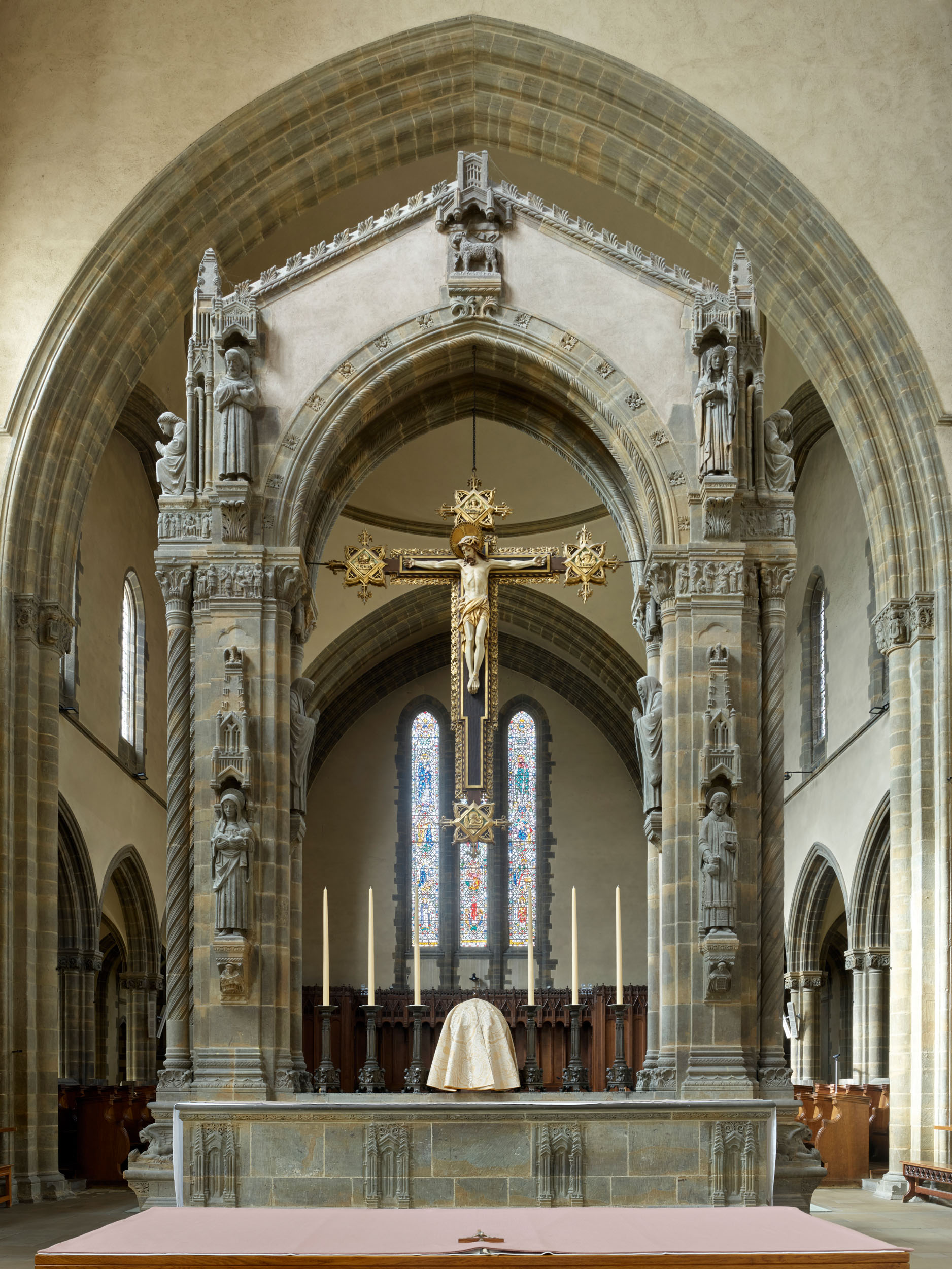 Central arch at Ampleforth Abbey in North Yorkshire