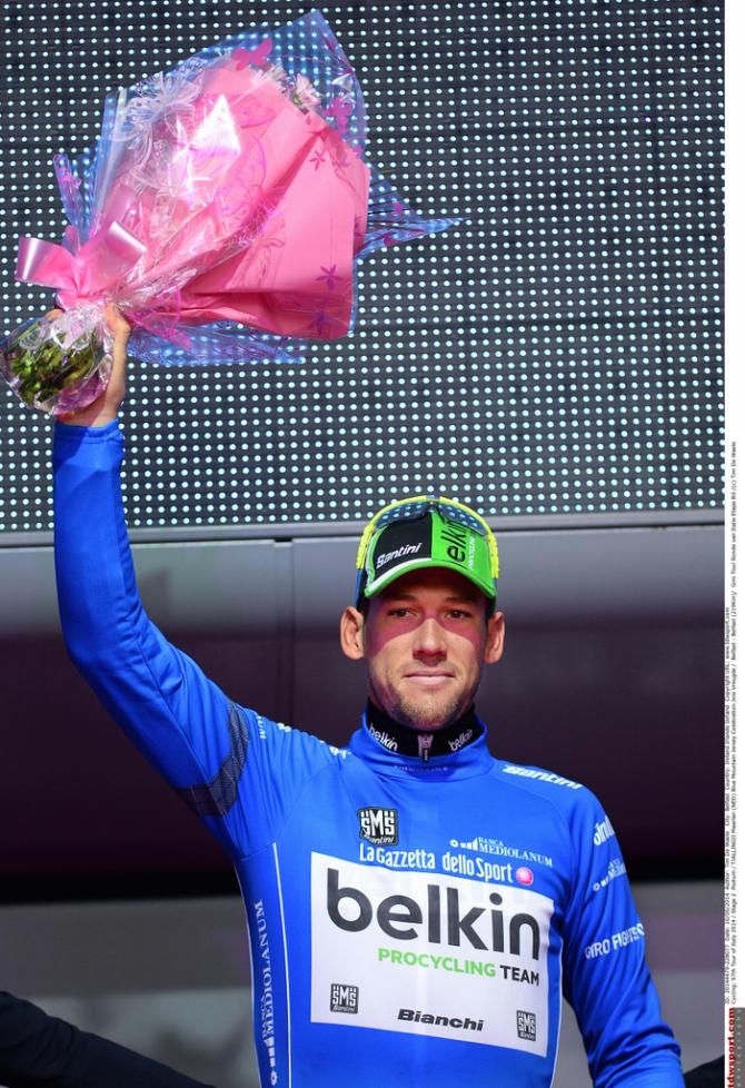 Maarten Tjallingii (Belkin) in the mountains jersey