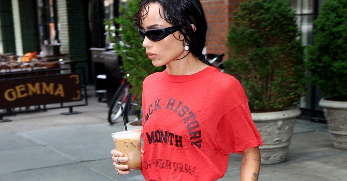 Hailey Bieber and Zoë Kravitz Wore Athletic Shorts With Open-Toe Mules