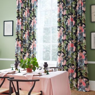 Linwood Royal Garden curtains in Midnight