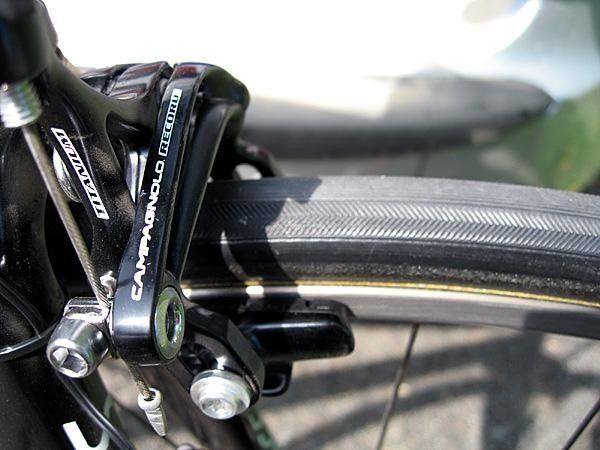 Campagnolo supplies the stopping power.