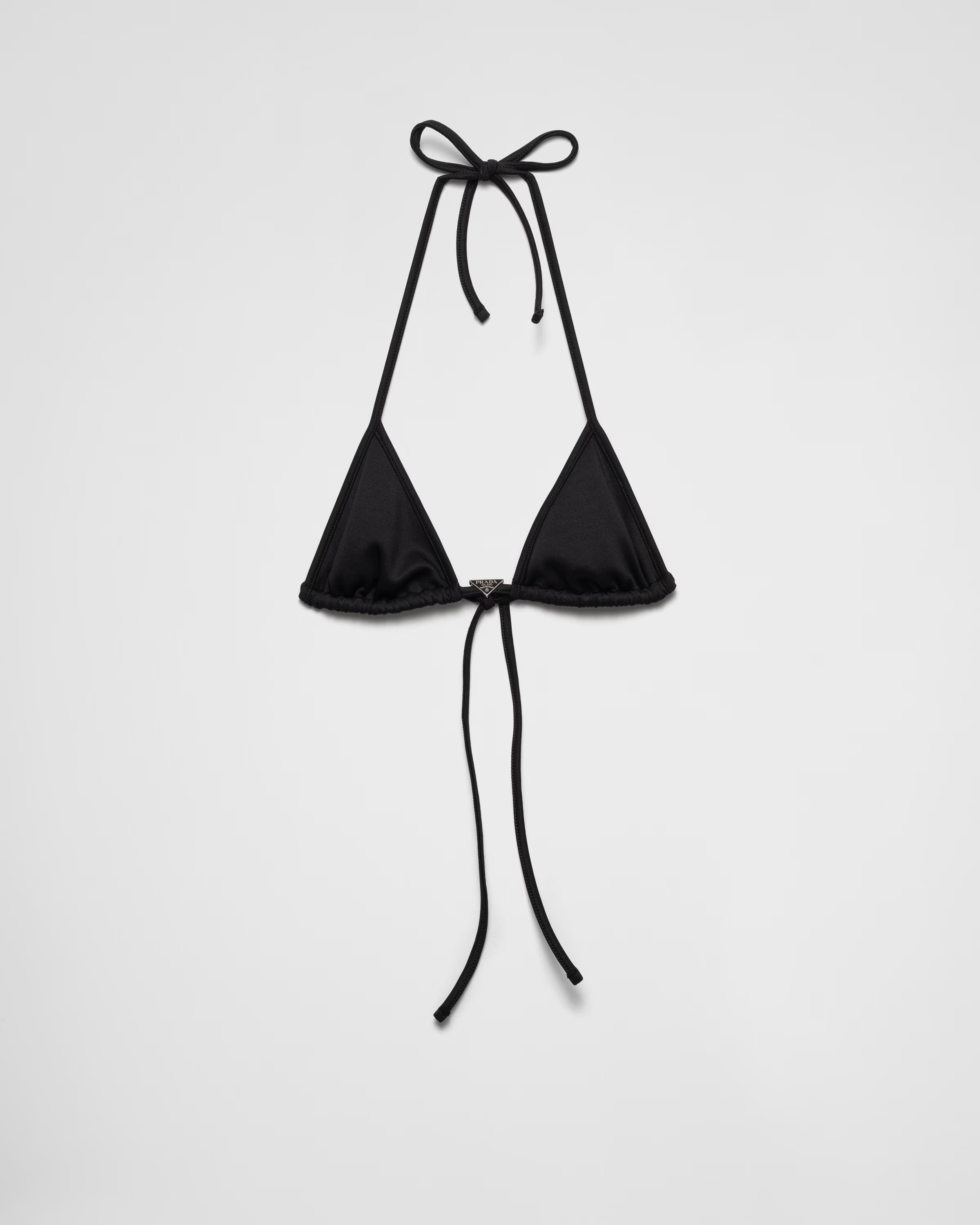 Prada, Interlock Fabric Triangle Bikini Top