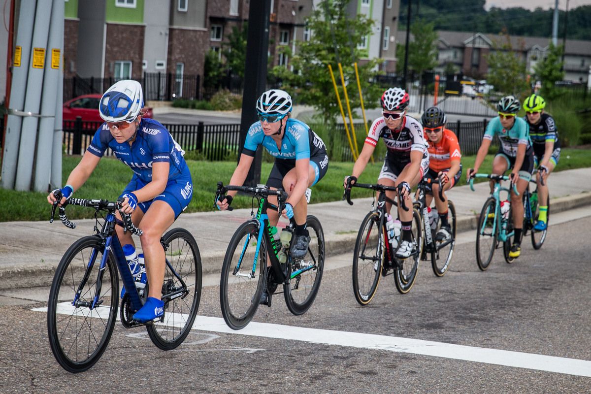 Janelle Cole (UnitedHealthcare) sits on the front of the breakaway