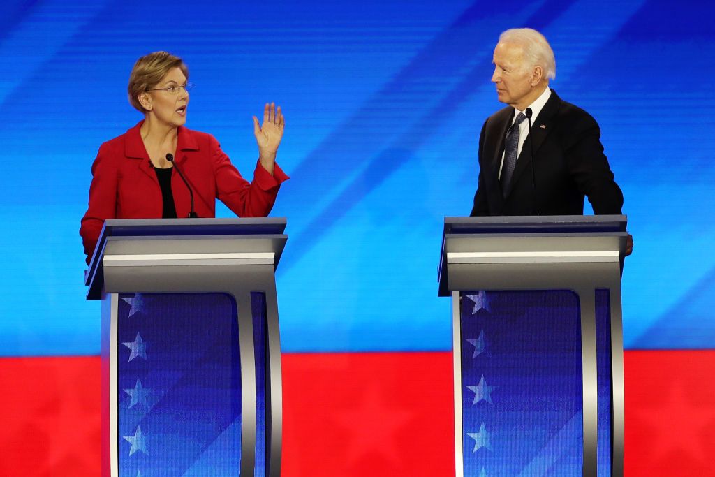 Elizabeth Warren and Joe Biden.