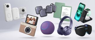 Products on white background 