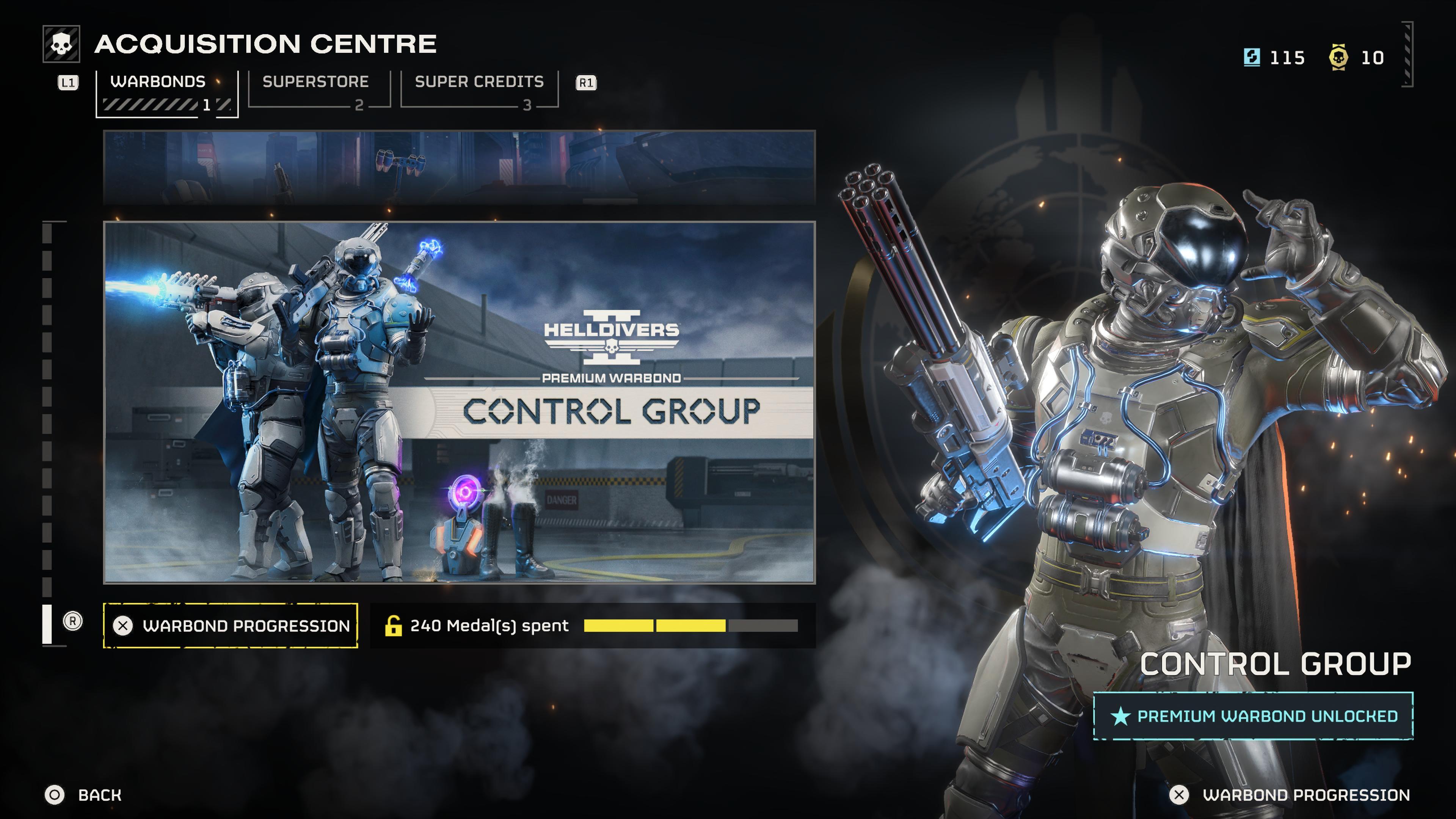 Helldivers 2 Control Group Warbond