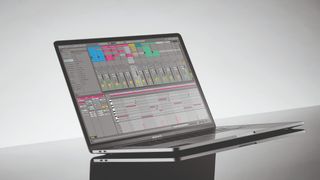 Laptop running recording software