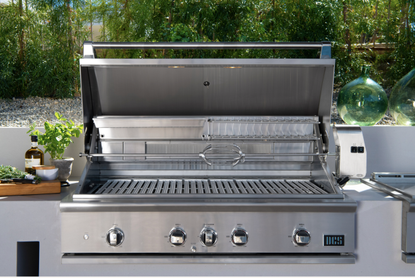How to clean a grill – open stainless steel grill